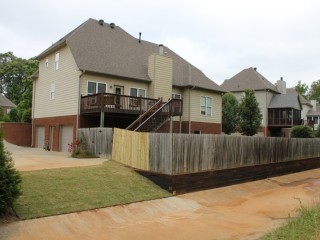 A Railroad Tie Retaining Wall